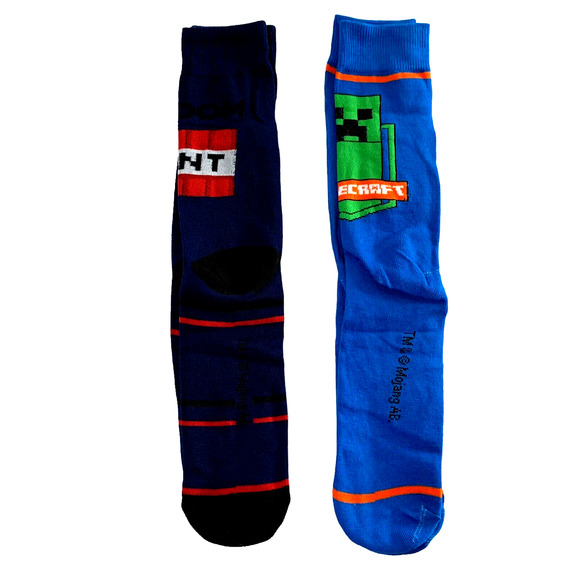 Minecraft Crew Socks 2 Pair Shoe Size‎ 8-12 NWOT #3 - Picture 3 of 3